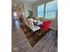 Elegant dining room with stylish chairs and a wooden table on an accent rug at 17255 Seaboard Pl, Noblesville, IN 46060