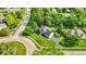 An aerial view of a neighborhood and one of its winding streets and well-manicured lawns at 1898 Corniche Dr, Zionsville, IN 46077