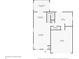First-floor plan showcasing a spacious living room, kitchen, dining area, and garage at 1903 Windy Hill Ln, Indianapolis, IN 46239