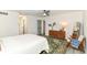 A bright bedroom with a neutral color scheme and decor rug at 2433 Hideaway S Dr, Indianapolis, IN 46268