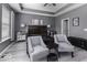 Relaxing bedroom with tray ceiling, sitting area, and large windows for natural light at 2502 Colinbrook Pkwy, Greenwood, IN 46143