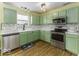 Modern kitchen featuring stainless steel appliances, ample countertop space, and stylish finishes at 2786 Longleaf Dr, Greenwood, IN 46143