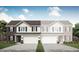 New two-story townhome with a brick facade, symmetrical windows, and an attached two-car garage at 2946 Woods Edge Dr, Greenwood, IN 46143