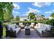 Inviting backyard deck with comfortable seating and charming neighborhood views at 4342 Sequoia Ct, Greenwood, IN 46143