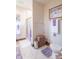 Bright bathroom with gold accents and tiled floors providing a clean and elegant space at 505 Jones Pl, Martinsville, IN 46151