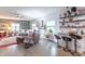 Modern living room with stylish decor, bar seating, and lots of natural light at 505 Jones Pl, Martinsville, IN 46151