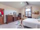 Well-lit main bedroom featuring vaulted ceilings, natural light, and ample closet space at 505 Jones Pl, Martinsville, IN 46151
