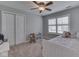 Cozy bedroom with a twin bed, and a ceiling fan at 5351 Abbington Ave, Plainfield, IN 46168