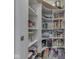 Pantry featuring shelving, lighting and spacious storage for food and other household items at 5351 Abbington Ave, Plainfield, IN 46168