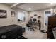 This bedroom features a neutral color scheme, window for natural light and an integrated home office setup at 5684 Autumn Trl, Brownsburg, IN 46112