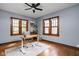 Home office featuring hardwood floors, plenty of natural light and neutral walls at 6280 Washington Blvd, Indianapolis, IN 46220