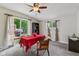 Bright dining room with backyard access at 6691 N Baltimore Rd, Monrovia, IN 46157