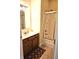 Clean bathroom featuring a vanity with sink and a shower-tub with sliding glass doors at 6956 Park Square Dr # D, Avon, IN 46123