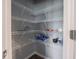 The pantry features white wire shelving, perfect for storing food and kitchen appliances at 7329 Birch Leaf Dr, Indianapolis, IN 46259
