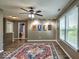 Inviting living room with a ceiling fan, and natural light at 7657 Wheatgrass Ln, Noblesville, IN 46062
