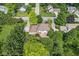 Gorgeous aerial view of a house surrounded by trees in a peaceful neighborhood at 8712 Admirals Bay Dr, Indianapolis, IN 46236