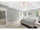 Bright bedroom with windows and an ensuite bathroom provides a serene retreat at 8712 Admirals Bay Dr, Indianapolis, IN 46236