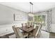 Elegant dining room with a chandelier, a large table, and large windows for a perfect gathering space at 8712 Admirals Bay Dr, Indianapolis, IN 46236