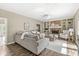 Cozy living room features a fireplace, built-in shelving, and a comfortable gray sofa at 8712 Admirals Bay Dr, Indianapolis, IN 46236
