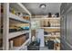 Organized storage room with shelving, ideal for keeping household items tidy and easily accessible at 900 W Busby St, Lebanon, IN 46052