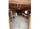 The interior of the shed has lots of built-in shelving and workbench at 9099 Ne Oak St, Alexandria, IN 46001