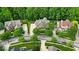 Aerial view of the home showcasing its landscaping and neighborhood at 9834 Belcrest Ln, Indianapolis, IN 46256