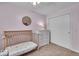 Charming Bedroom featuring a crib, dresser and mountain-themed decor at 9834 Belcrest Ln, Indianapolis, IN 46256