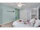 Charming bedroom featuring a climbing wall, providing a fun and active space at 9834 Belcrest Ln, Indianapolis, IN 46256