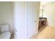 This is a half bathroom featuring a white toilet and vanity with sink at 10501 Morning Song Dr, Fishers, IN 46038