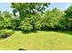 Lush green backyard with mature trees and a well-maintained lawn at 12380 Creekwood Ln, Carmel, IN 46032