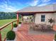 Spacious deck with a dining table and outdoor seating, perfect for entertaining at 1412 10Th St, Danville, IN 46122