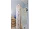 Cozy bathroom features a stand-up shower and a storage cabinet at 1413 N Lost Lake Rd, Columbus, IN 47201