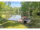 Enjoy access to the water on this property from a charming private dock at 1413 N Lost Lake Rd, Columbus, IN 47201
