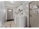 Laundry room with washer, dryer, and a closet near the exterior door at 1613 Park Rd, Anderson, IN 46011