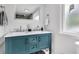 Stylish bathroom featuring a modern vanity with dual sinks and a sleek, minimalist design at 1618 Villa Ave, Indianapolis, IN 46203