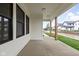 Back porch featuring white siding and wood columns at 1654 Fernley Dr, Westfield, IN 46074