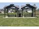 Charming gazebo area with picnic tables and well-maintained green space for outdoor gatherings at 2253 Jaybird Dr, Greenfield, IN 46140