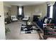 Inviting living room featuring a stylish sofa, accent chairs, and a decorative fireplace at 2253 Jaybird Dr, Greenfield, IN 46140