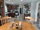 Kitchen with brown cabinets, stainless steel appliances, and wood-look flooring at 260 S 250 W, Greenfield, IN 46140
