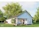 Charming home featuring a covered front porch with ample seating and well-manicured landscaping at 3226 Keystone Lakes Way, Indianapolis, IN 46237