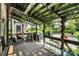 Inviting back porch with pergola, outdoor seating, and a grill, perfect for relaxation and entertaining at 3317 S 100 E, Greenfield, IN 46140