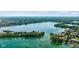 Stunning aerial view of a lakefront community surrounded by lush greenery and beautiful waterfront homes at 3532 Clearwater Cir, Indianapolis, IN 46240