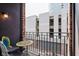 Exterior balcony with table and chairs, overlooks the cityscape at 355 E Ohio St # 209, Indianapolis, IN 46204