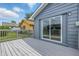 Back deck with gray wood, great for entertaining at 3906 Fletcher Ave, Indianapolis, IN 46203
