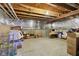Unfinished basement area showing ductwork and exposed ceiling at 4017 Ivory Ct, Carmel, IN 46074