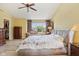 Spacious bedroom featuring a sitting area, walk-in closet, and comfortable layout at 4017 Ivory Ct, Carmel, IN 46074