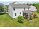 Aerial view of a home featuring a spacious deck and a well-maintained backyard at 4017 Ivory Ct, Carmel, IN 46074
