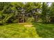 Serene backyard showing the expansive lawn and mature trees at 4428 Edinburgh Pt, Indianapolis, IN 46228