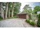 Detached two-car garage featuring a brown garage door and gravel driveway at 5024 N Kenwood Ave, Indianapolis, IN 46208