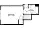 Floor plan illustrating the layout of the bedroom and bath, with dimensions included at 5884 Compton St, Indianapolis, IN 46220